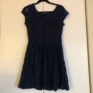 B. Darlin Navy Lace Dress